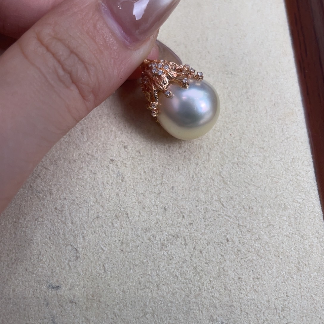 吊坠(不含链)海水珍珠银S925镶嵌