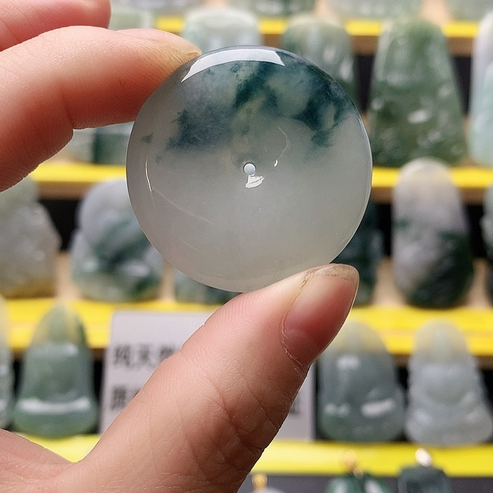 ๓***ঞ翡翠未镶嵌吊坠(不含链)平安扣