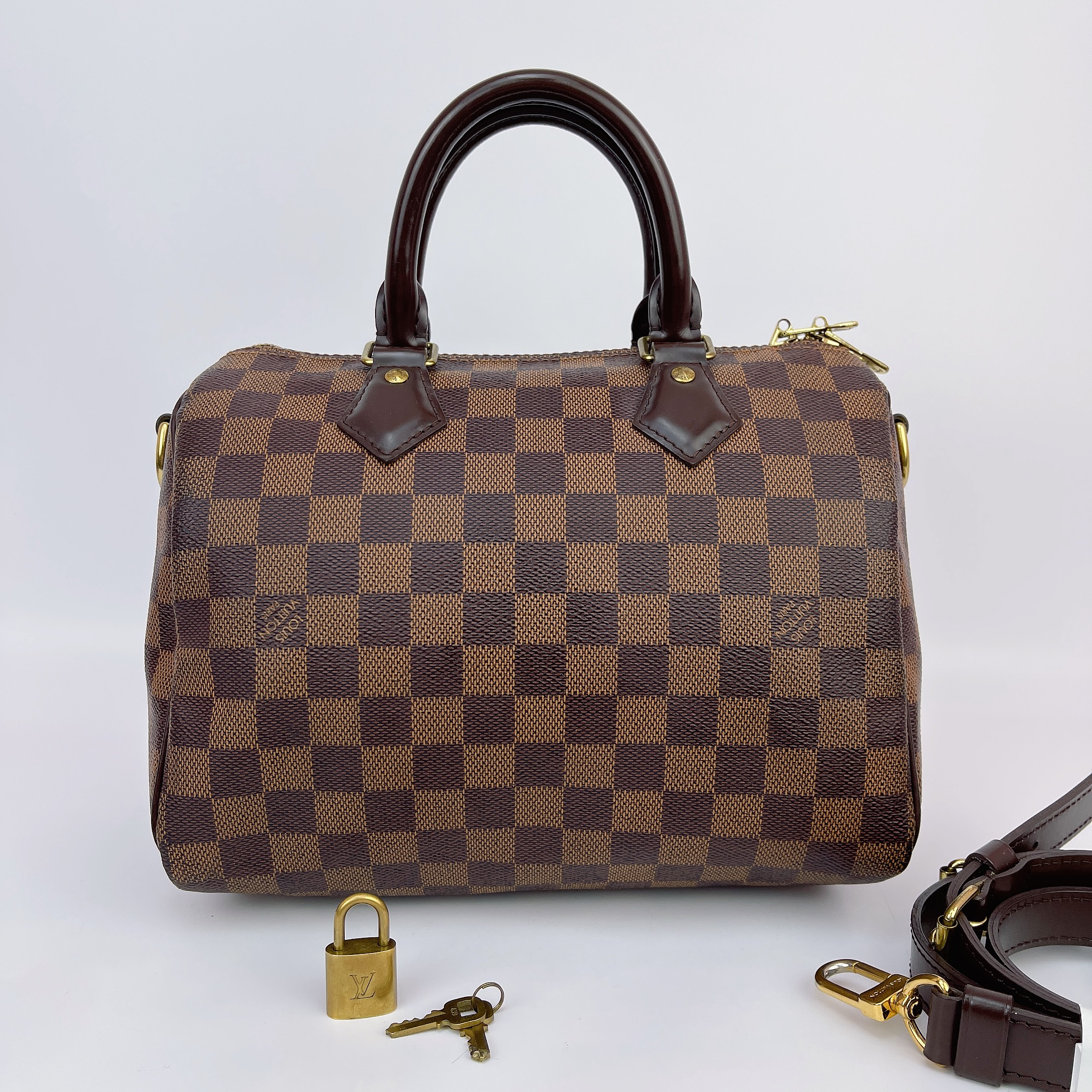 95新 LouisVuitton/路易威登 LV棋盘格芯片手提单肩包底长25 J231
