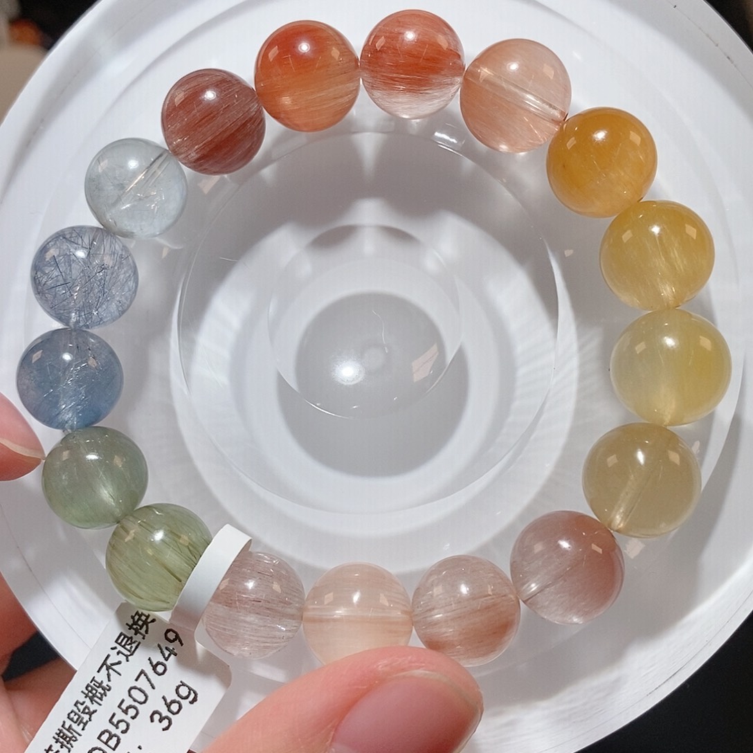 水晶手链未镶嵌F彩兔毛11.2