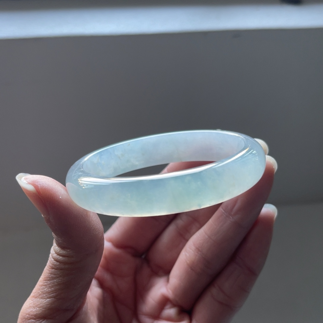 麦***！翡翠未镶嵌手镯55.8圈贵妃镯三天鉴赏期