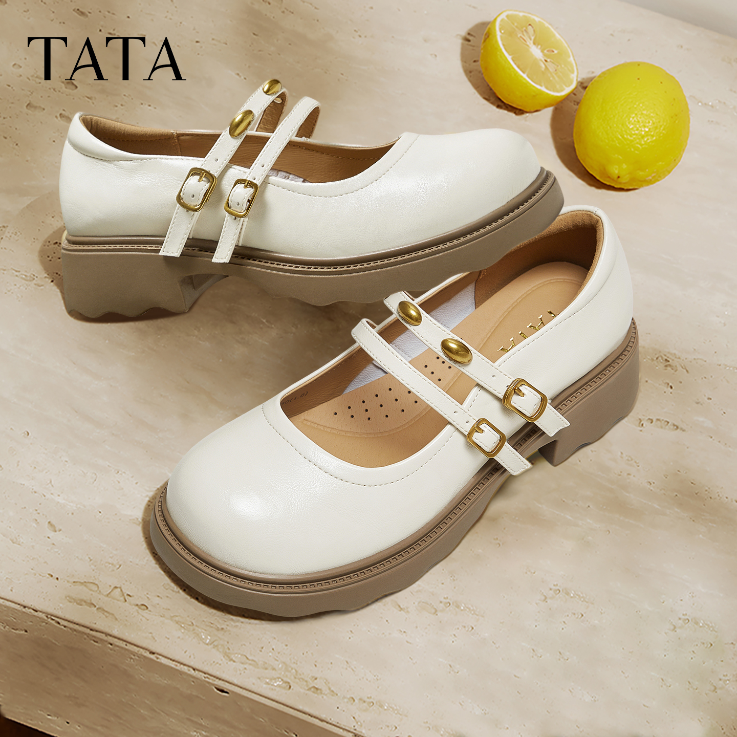 TATA/他她2025秋商场同款浅口女时尚玛丽珍鞋新款CJ201CQ5