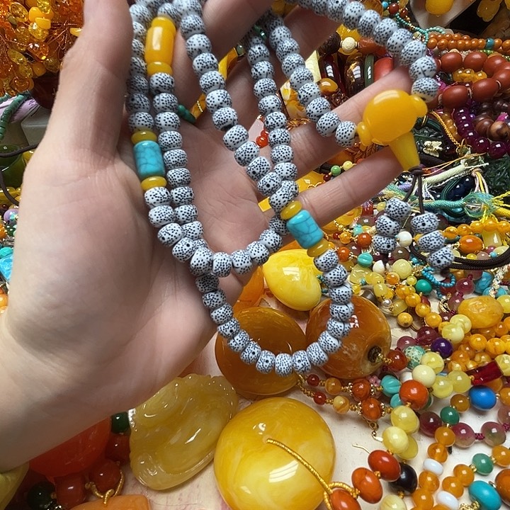 树脂制品2366佛珠白色