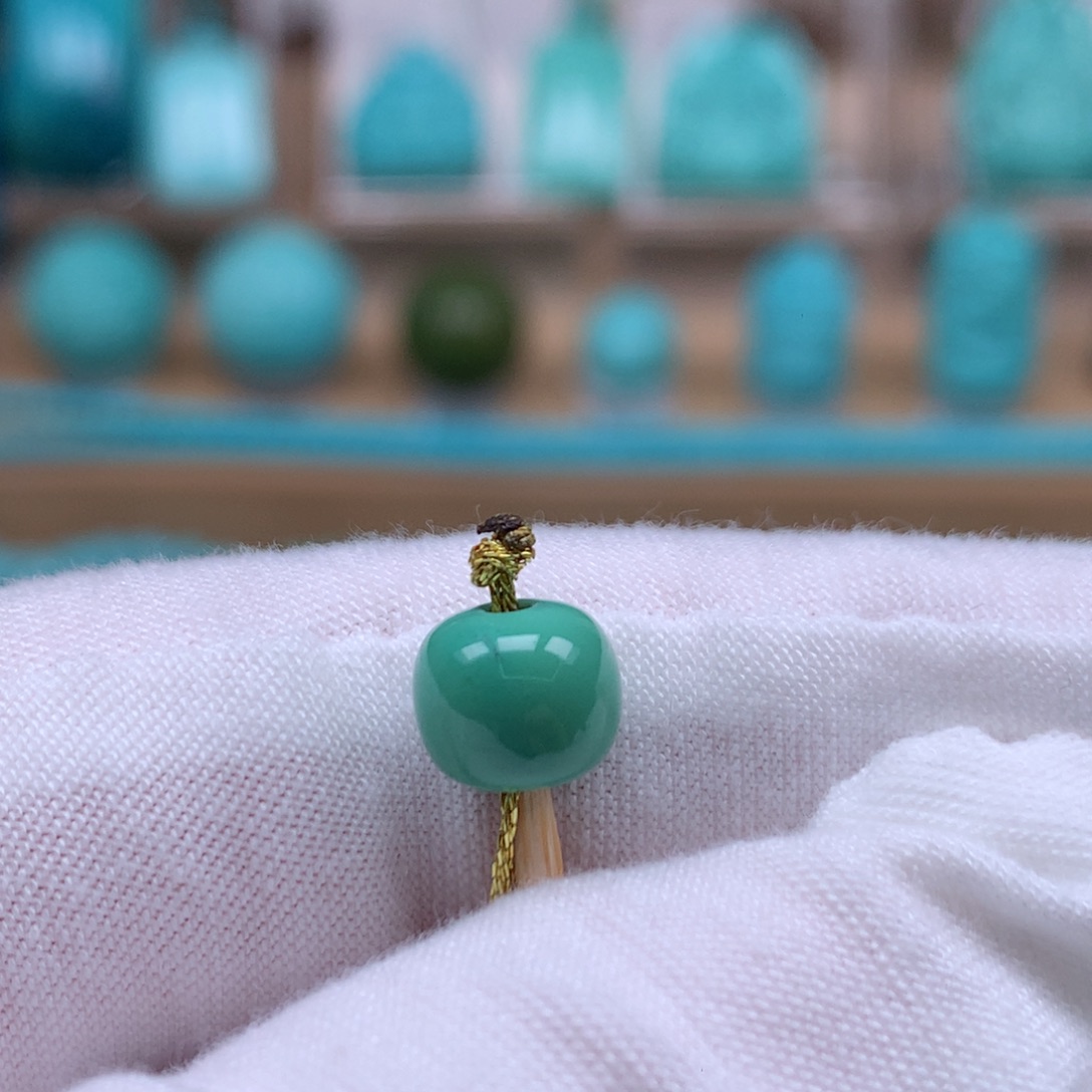 未镶嵌绿松石珠宝奇石8mm