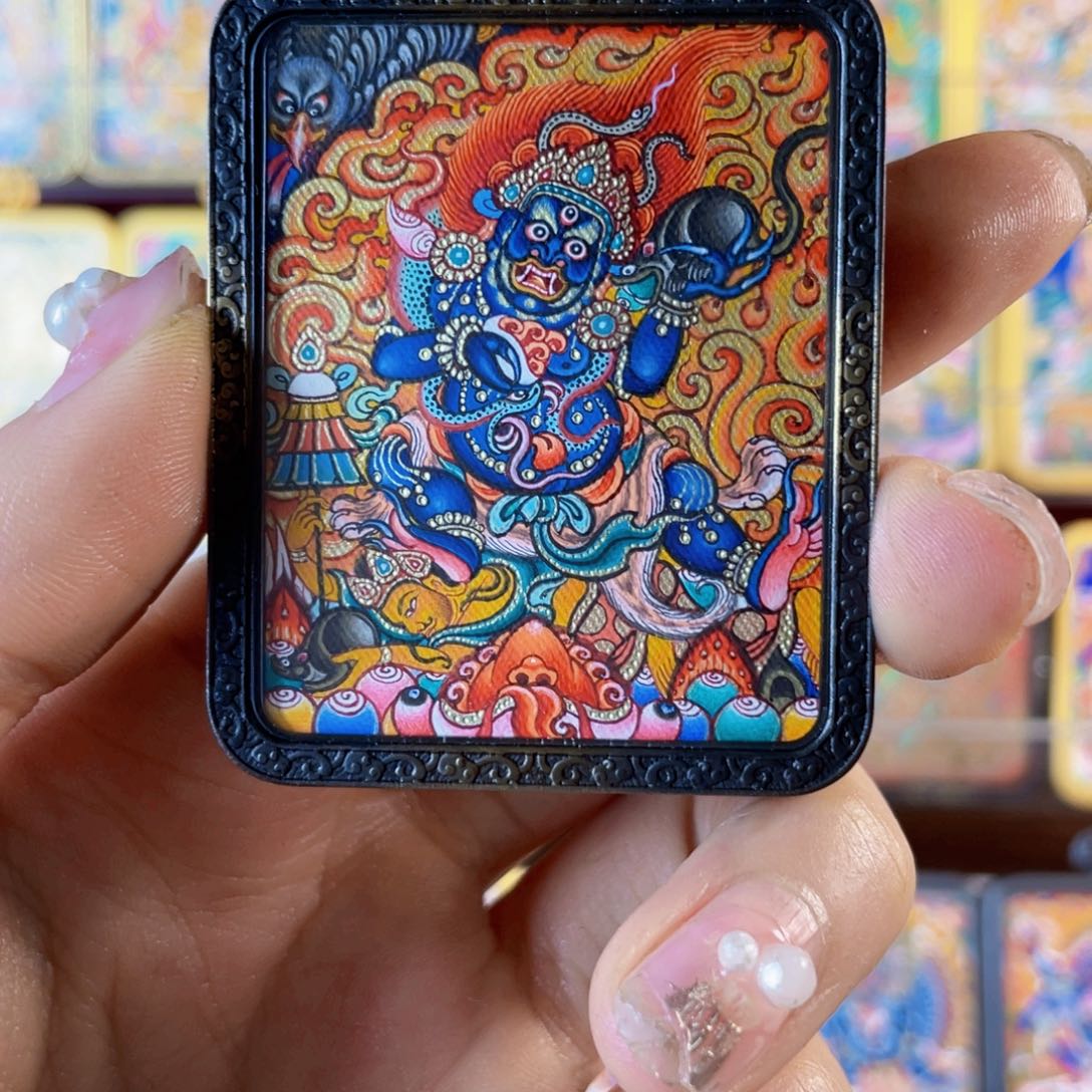 吊坠四****司热贡纯手绘黑财