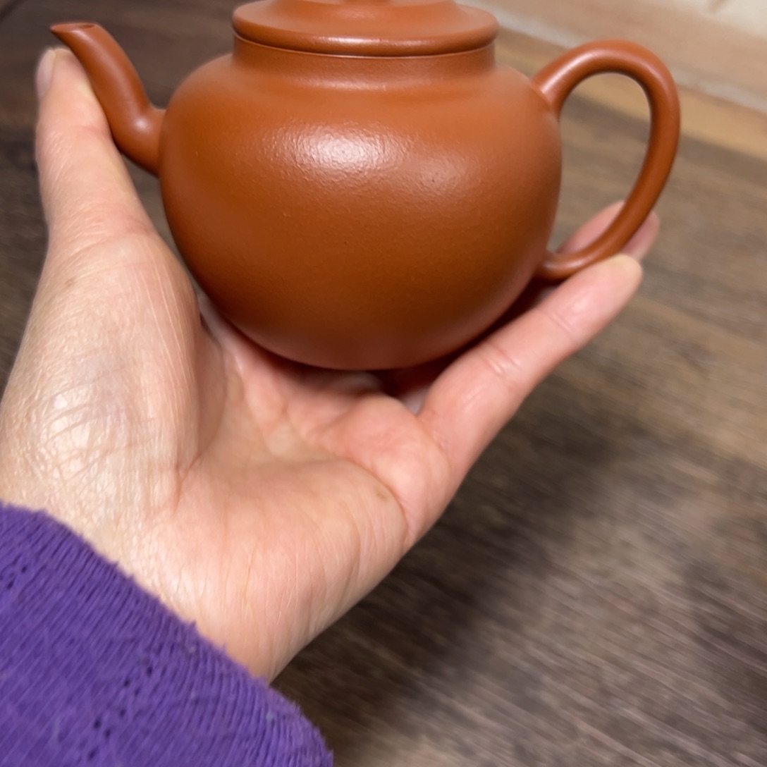 朱泥茶壶s*s全手工朱泥莲子壶170cc