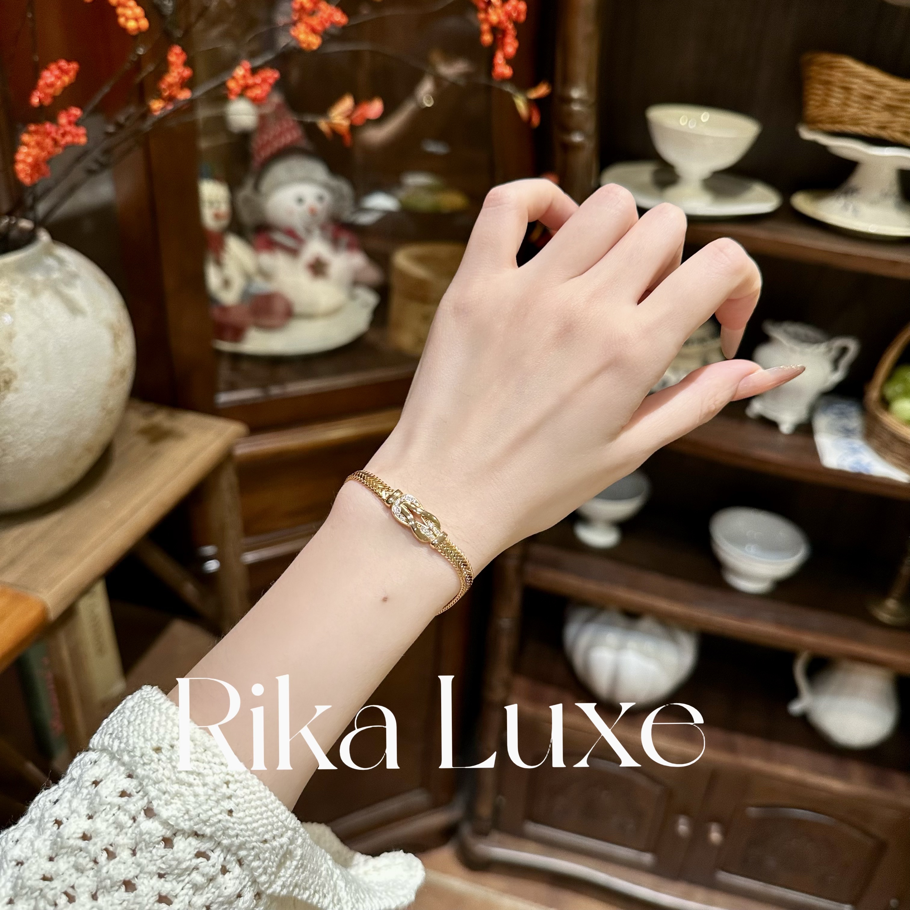 铜合金手链 镀K金高定马蹄扣系列 轻奢气质时尚百搭手链不掉色