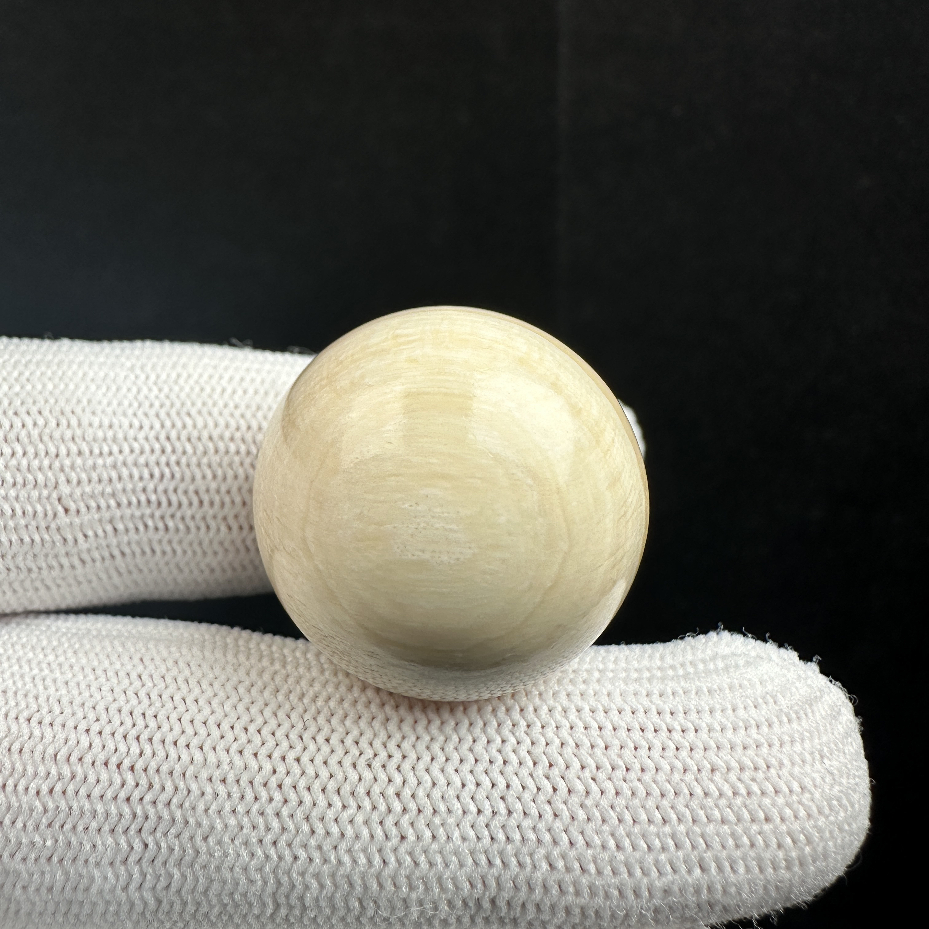 D26-17天然猛犸 芝士皮圆珠25mm支持复检假一罚十