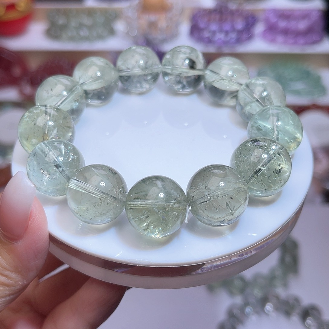 水晶手链未镶嵌S****?天然水晶16mm