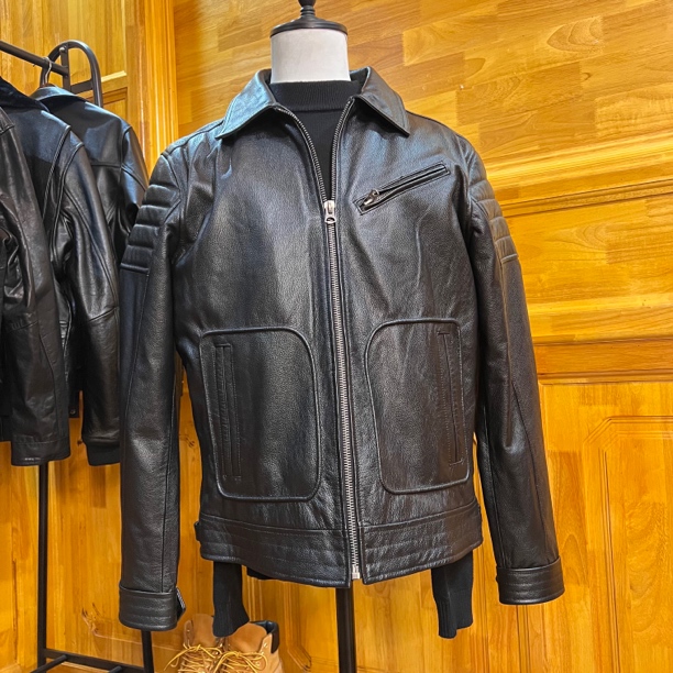 （西藏包邮）男士真皮皮衣修身头层牛皮机车夹克外套
