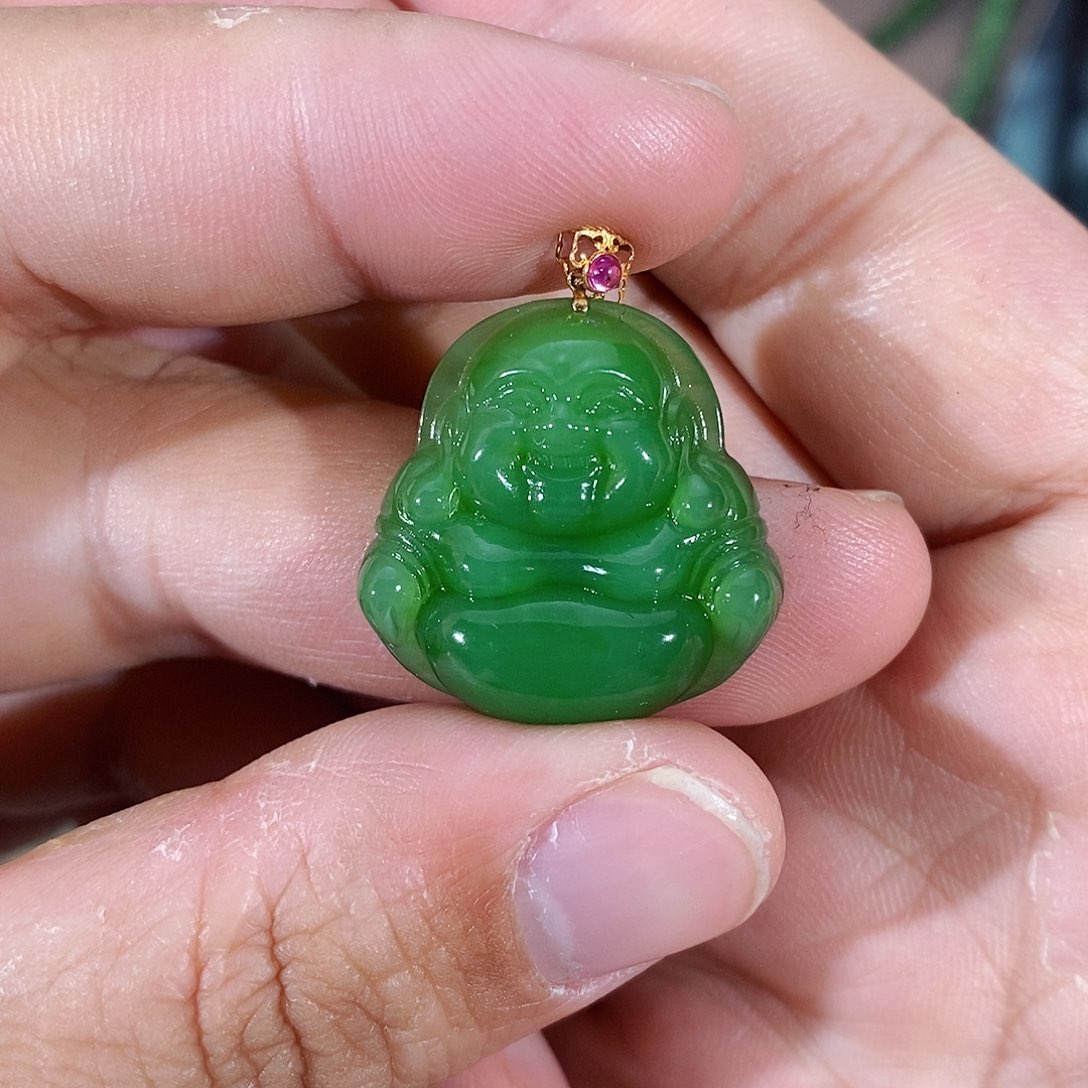 和田玉珠宝首饰18K金镶嵌