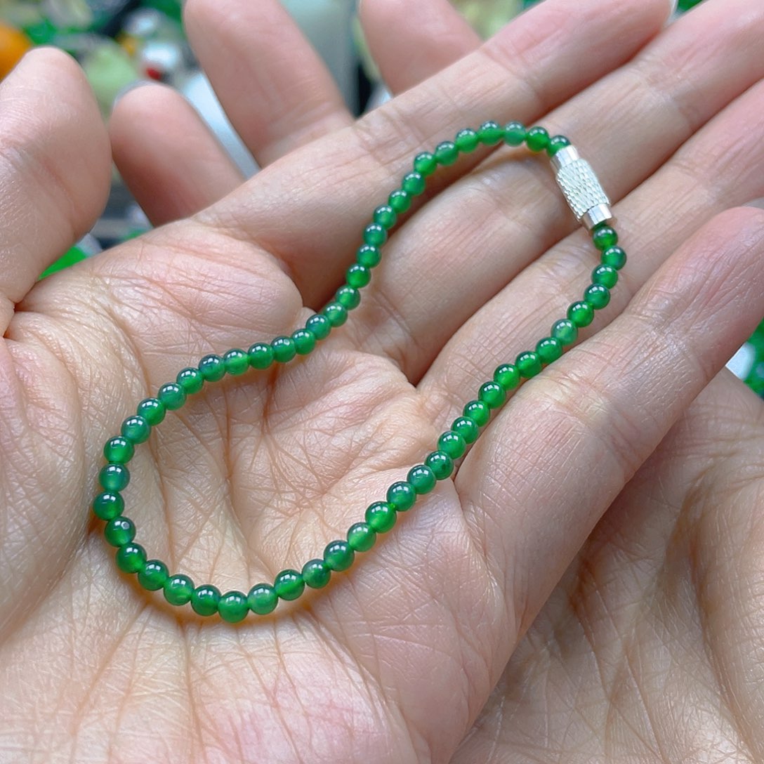 翡翠手串未镶嵌天然A货翡翠手串卡3