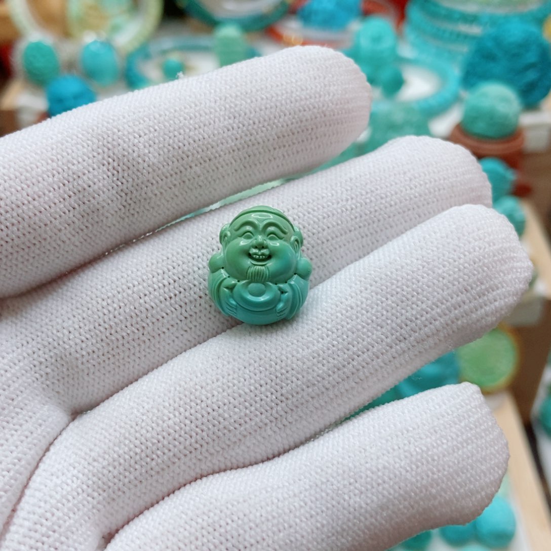 绿松石未镶嵌财神