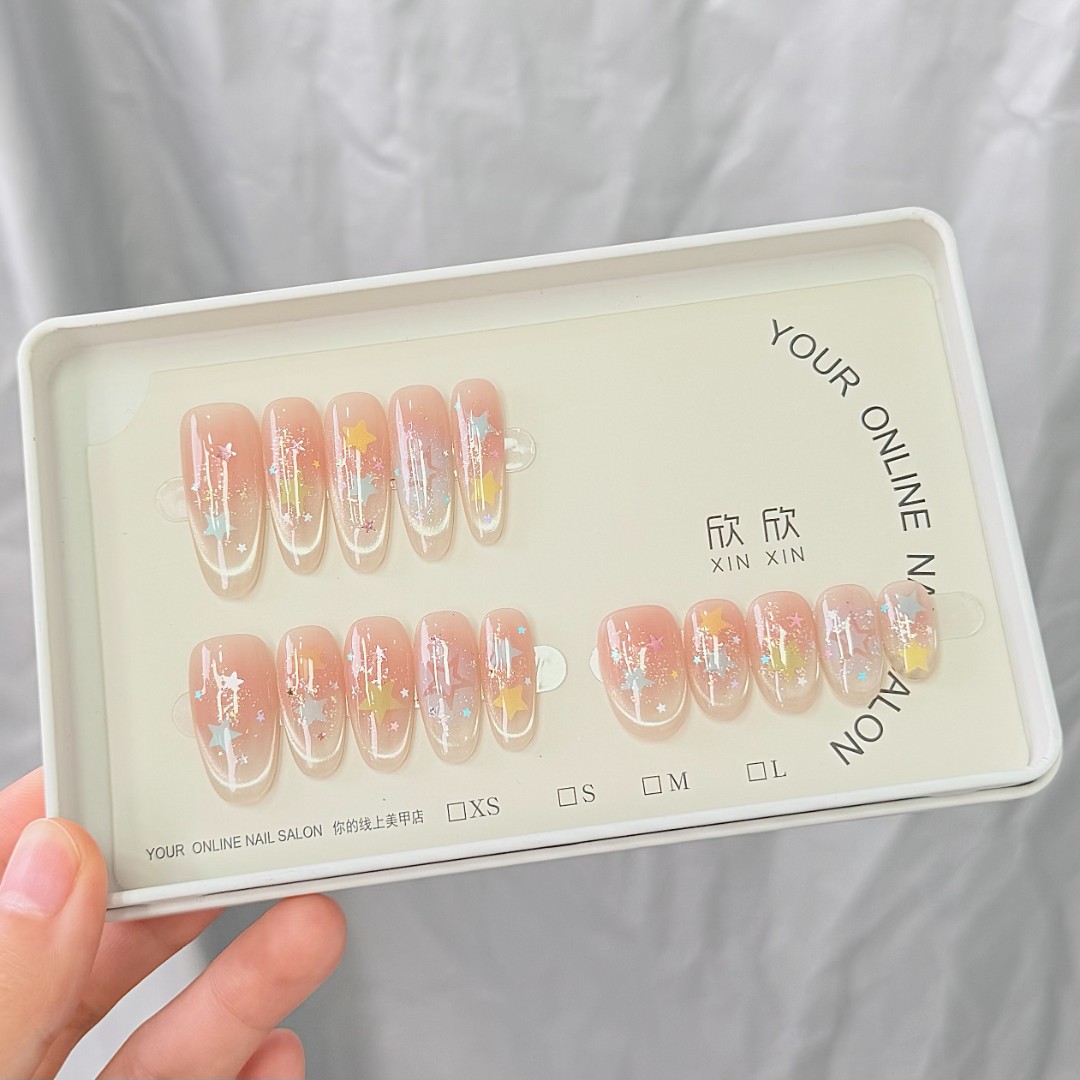 星语心愿- painted clear bow 纯手工穿戴甲 10片装MMM
