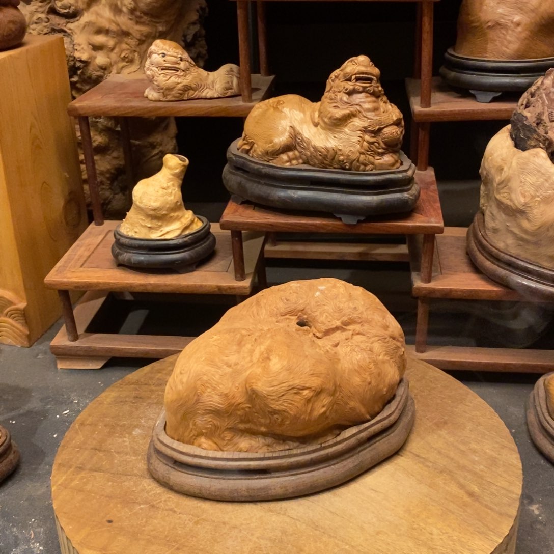 熹***豆荔枝木随形香炉一个