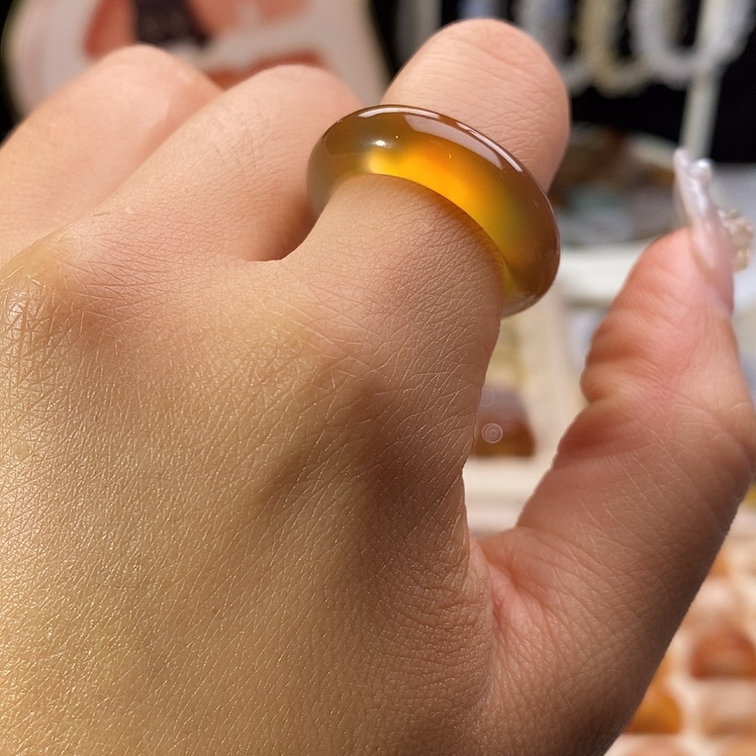 玛瑙/玉髓戒指未镶嵌B 3不退换 港19