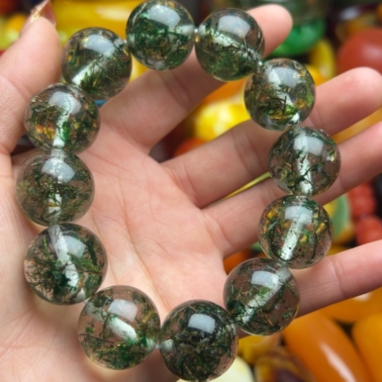 琥珀手串未镶嵌蜜蜡