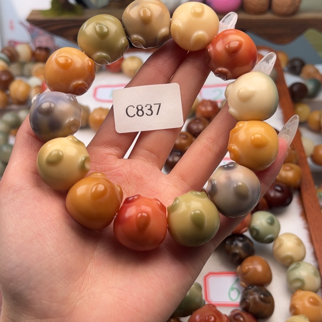 菩提根/象牙果手串生**限21mm通货兔子一串c837