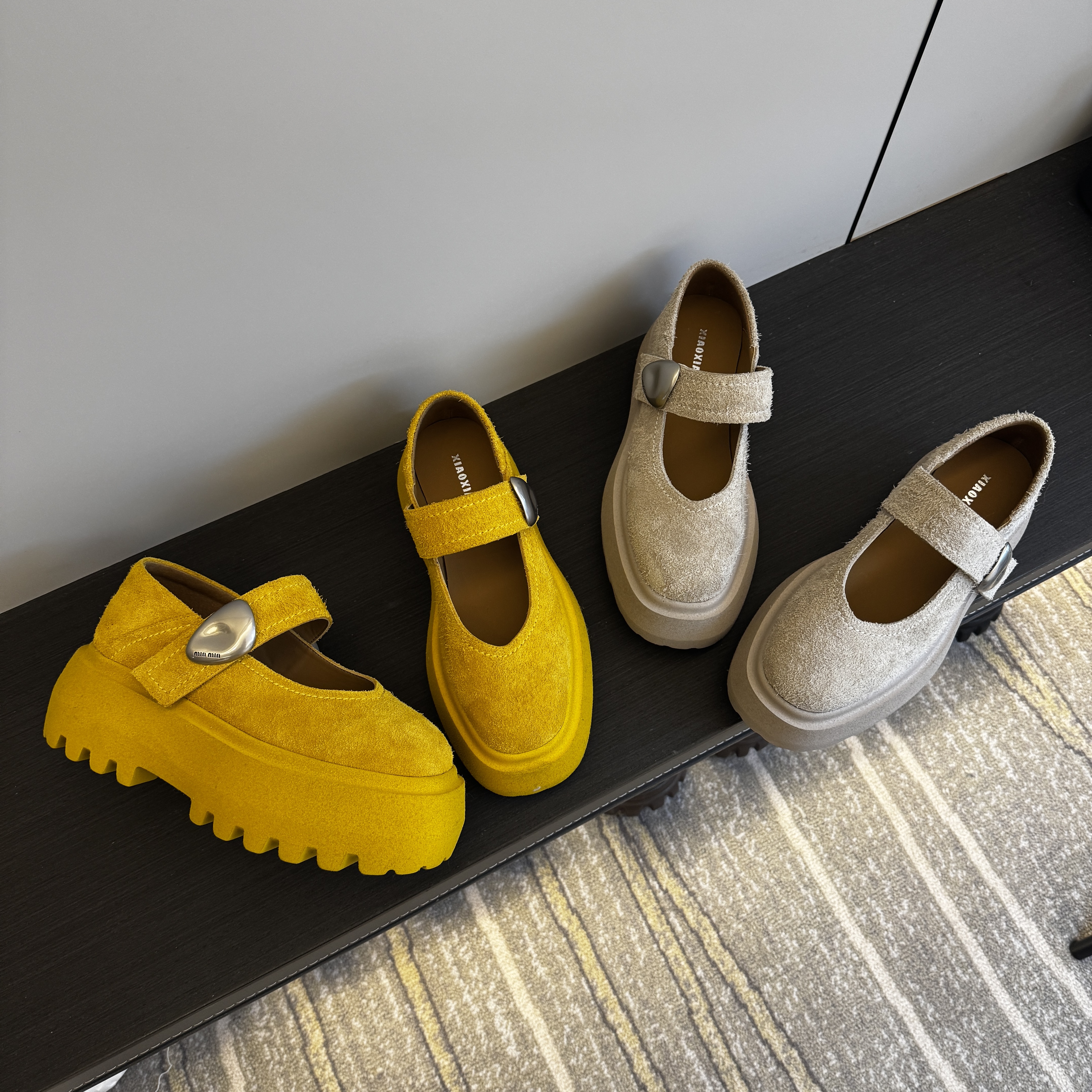 糖糖玛丽珍乐福鞋女2025法式一字扣镂空松糕底增高百搭单鞋