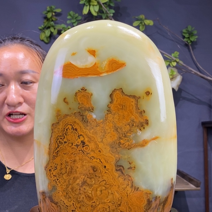 石材伊朗古青石摆件