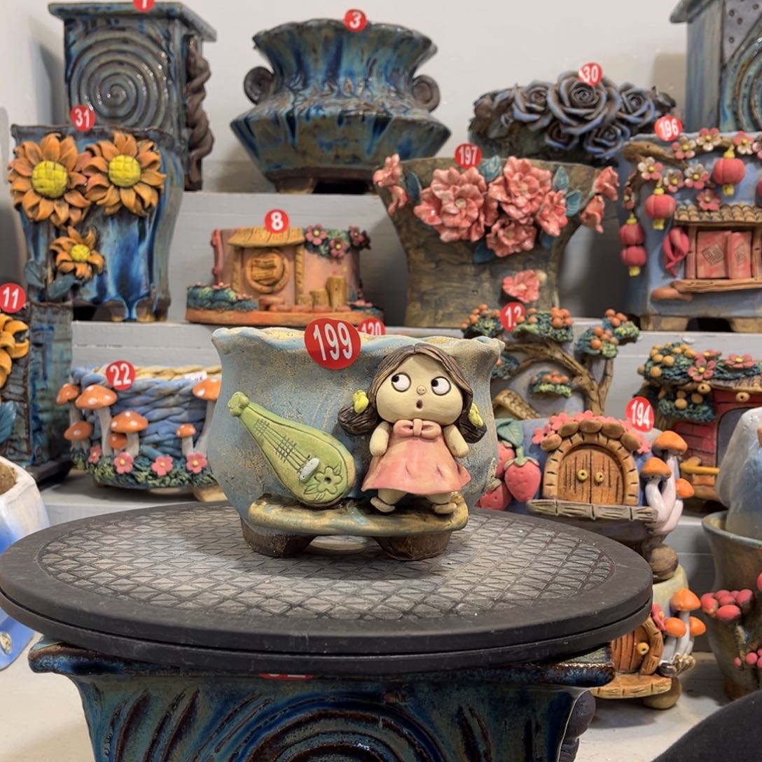 陶瓷微瑕199 号陶然花盆