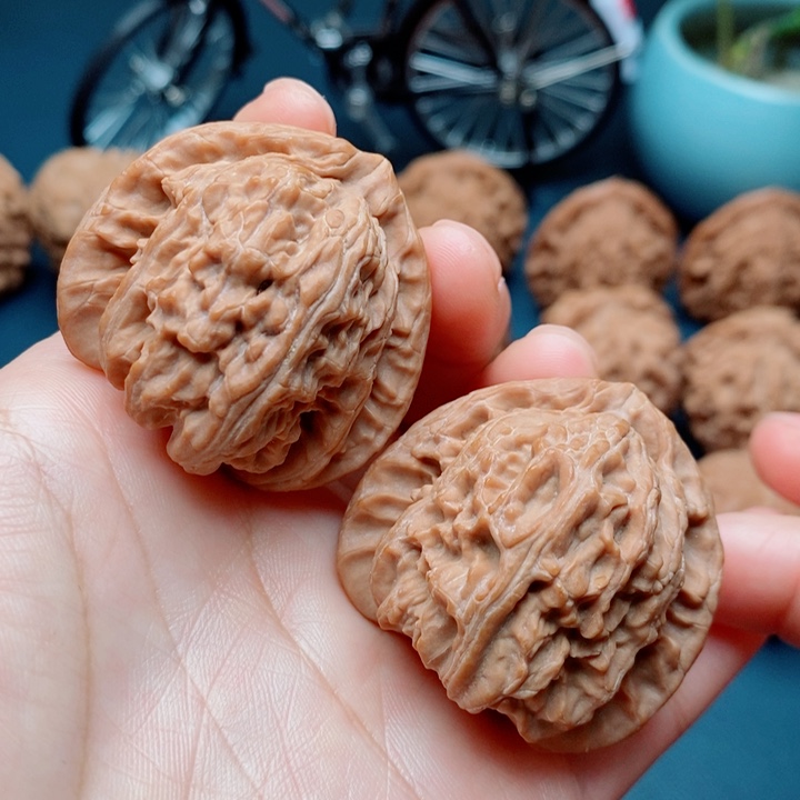 把件文玩核桃白狮子40全品