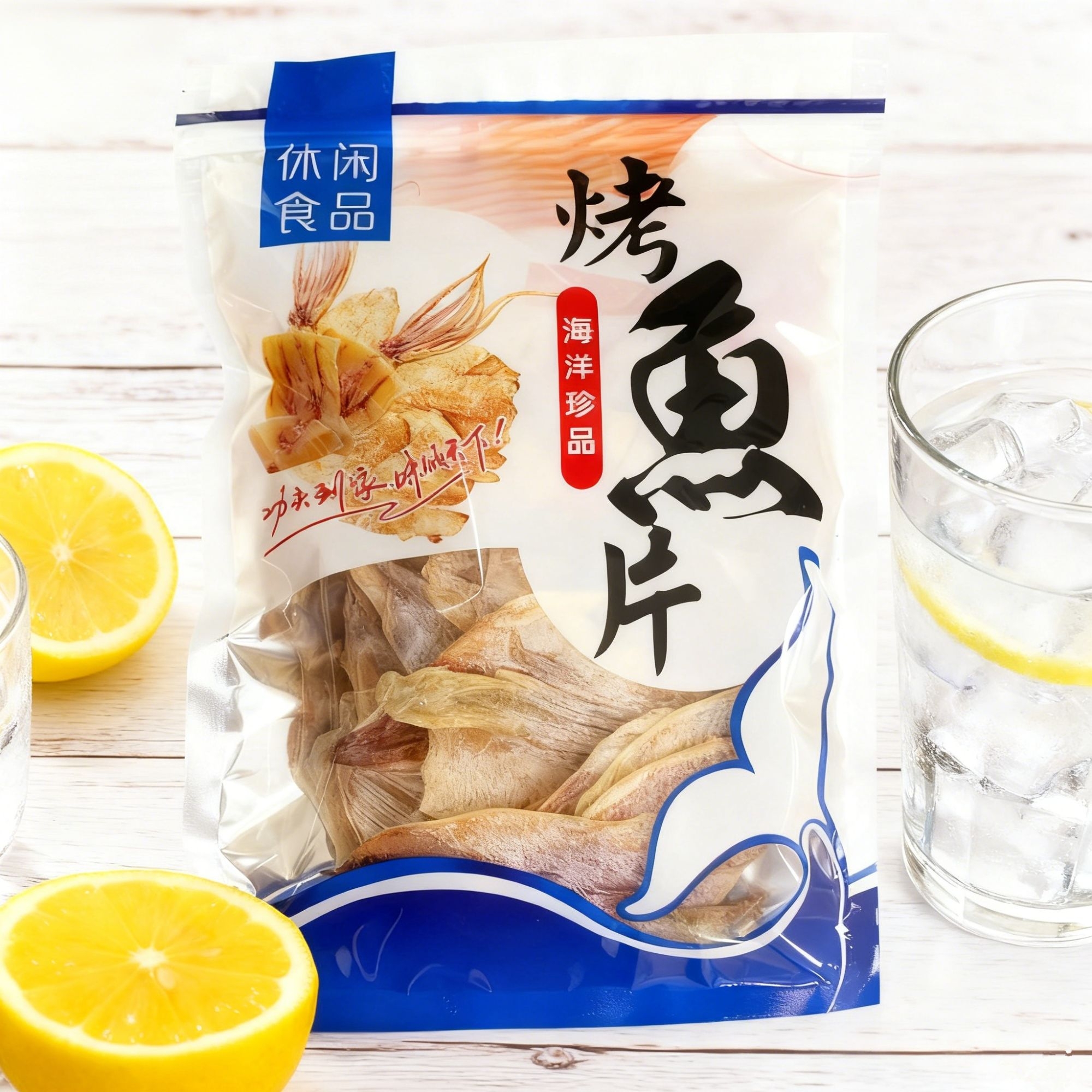 鱿鱼干A6烧烤煎炸北海芥末手撕淡干250g碳烤大小尤鱼干货商用【芬】