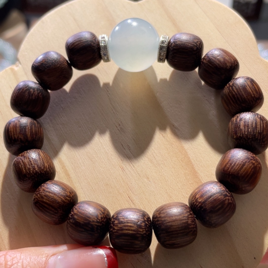 翡翠散珠天然缅a冰蓝单珠手串