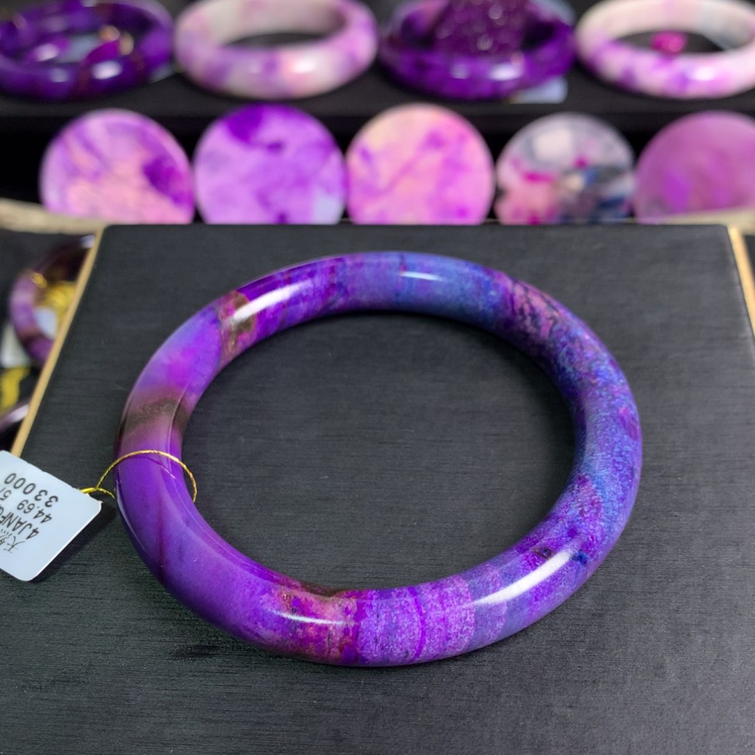 苏纪石（舒俱来）幻彩圆条手镯58未镶嵌