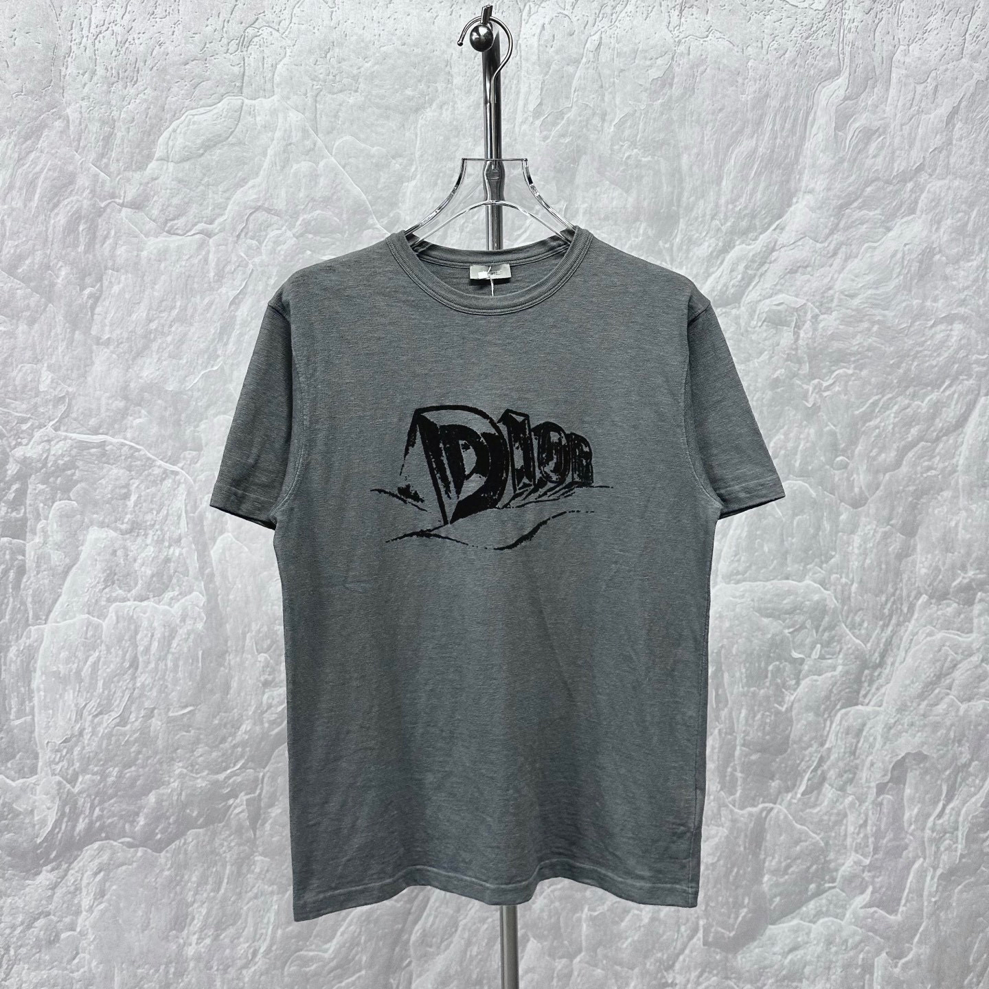 未使用 DIOR/迪奥 植绒印花logo短袖 M码 D18820