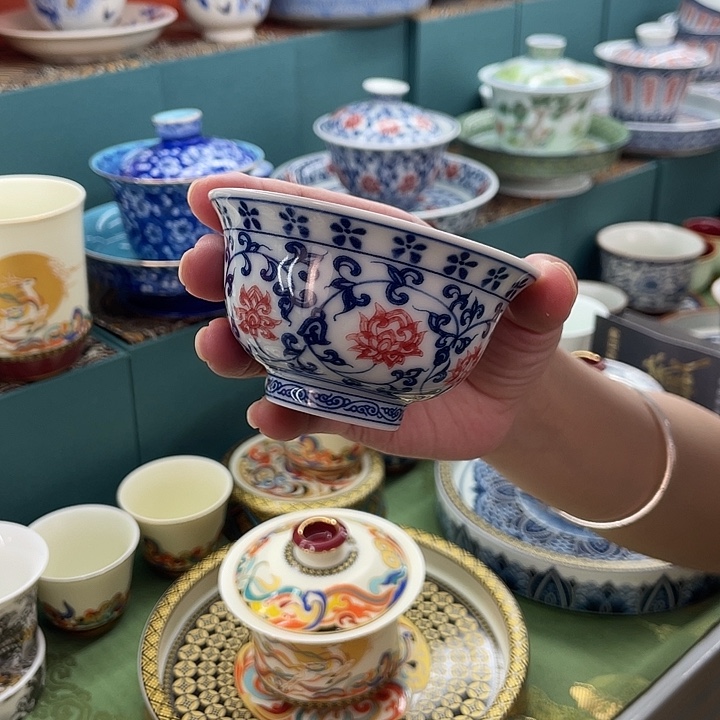 景德镇陶瓷盖碗茶具