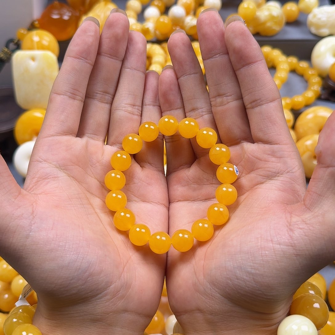 蜜蜡珠宝奇石未镶嵌同料12mm