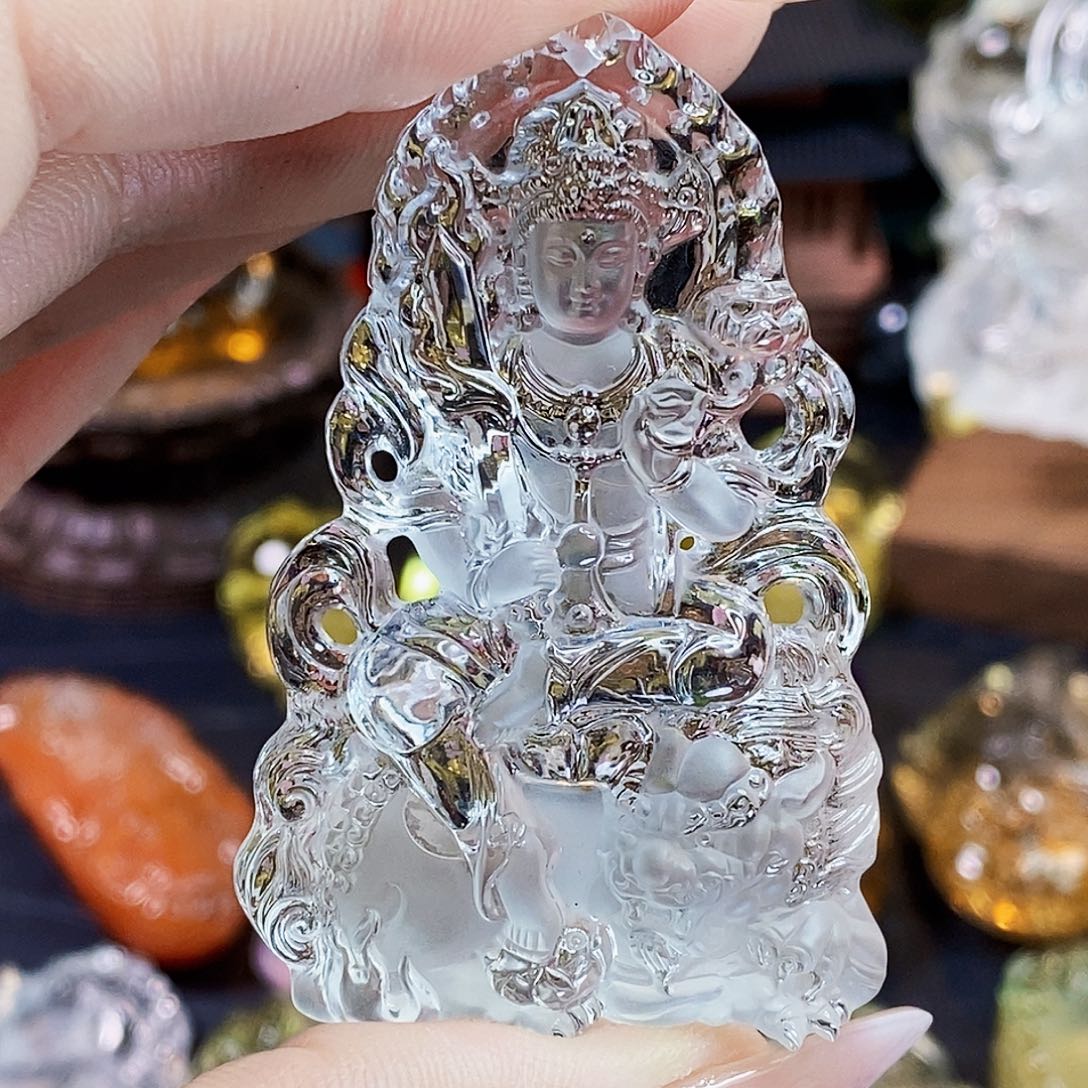 水晶颈饰未镶嵌黄*叉