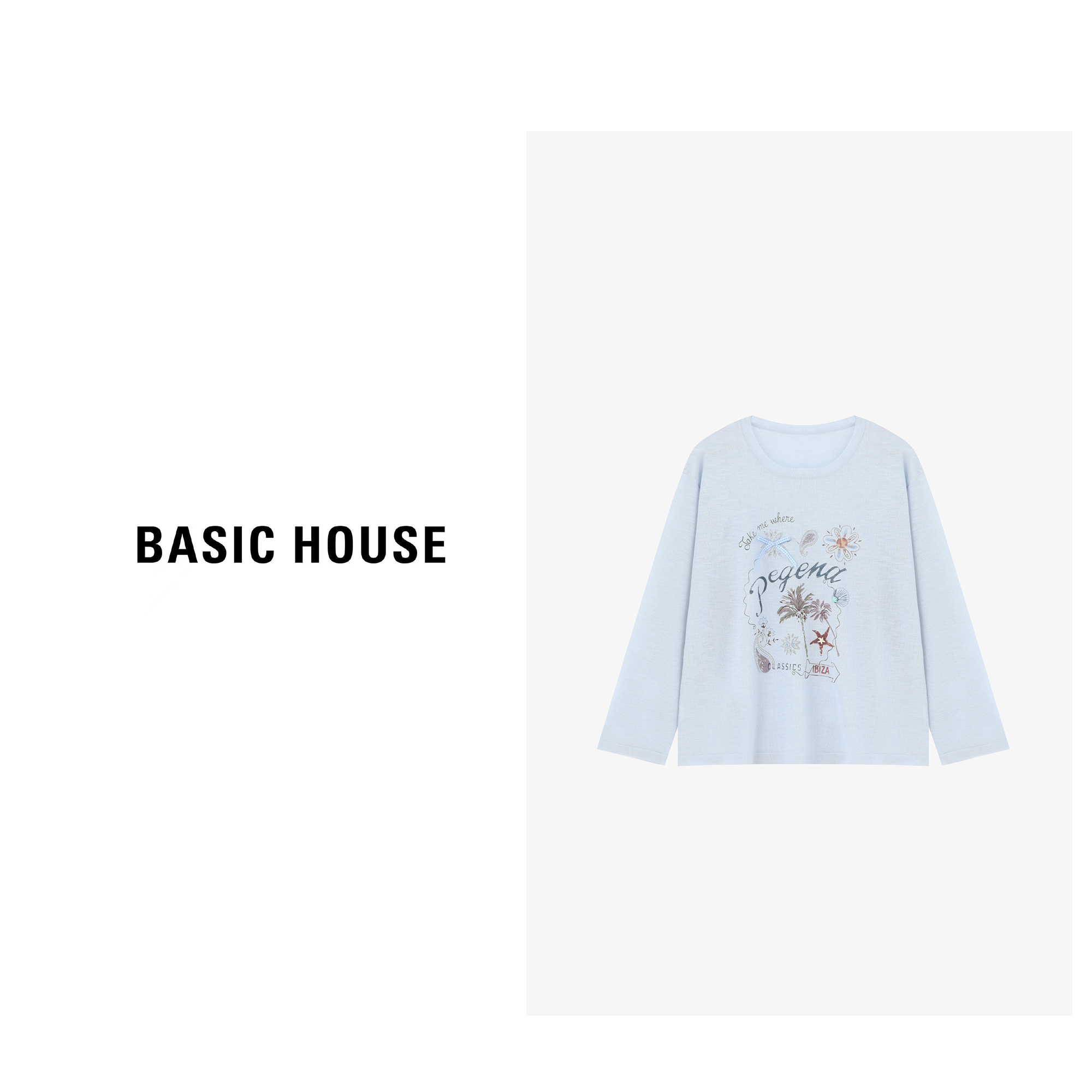 Basic House/百家好纯欲慵懒风女装百搭休闲女针织衫-B0625B5GGL2