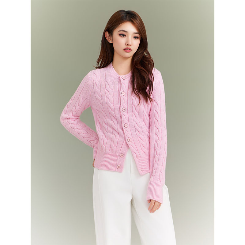 GIRDEAR/哥弟开衫毛衣时尚安可拉红圆领长袖爆款针织衫1499248