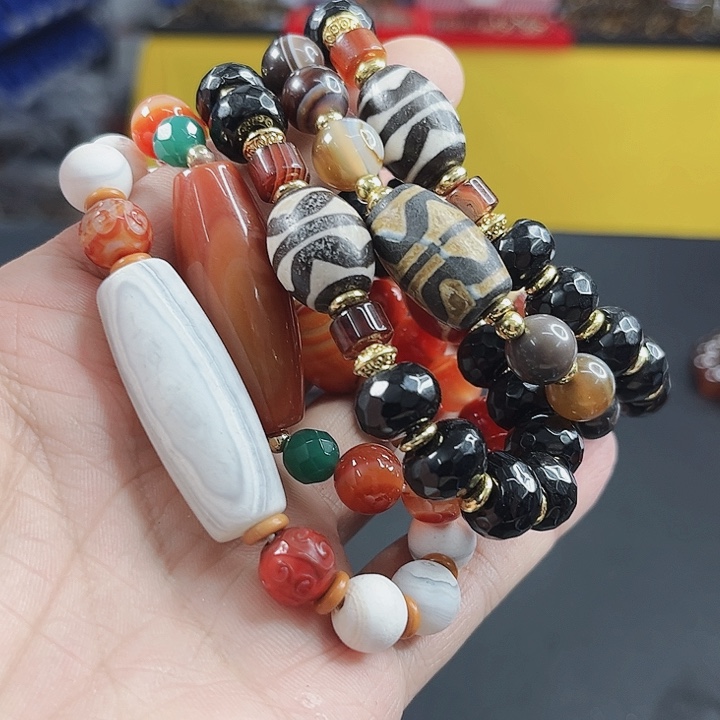 玛瑙手链未镶嵌T10多宝牙白松多样发其一