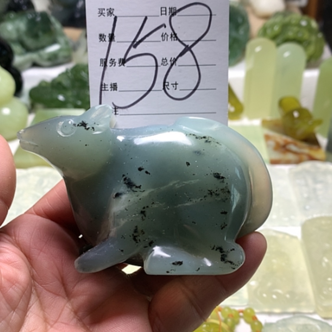 【闪购商品】蛇纹石玉颈饰合金