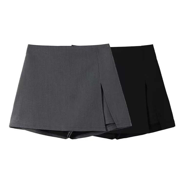 【现货+运费险】秋季半身裙爆款A字短裤裙胖mm高腰显瘦西装短裙女