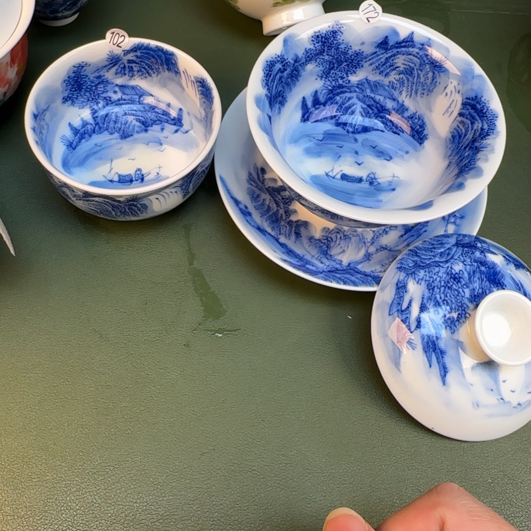 彦祖纯手工手绘茶具