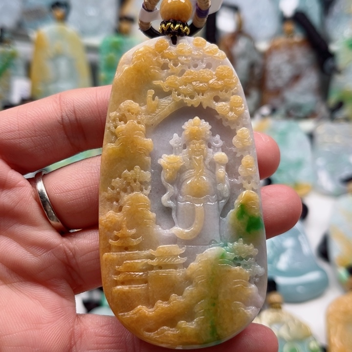 仙***姐翡翠未镶嵌挂件挂件