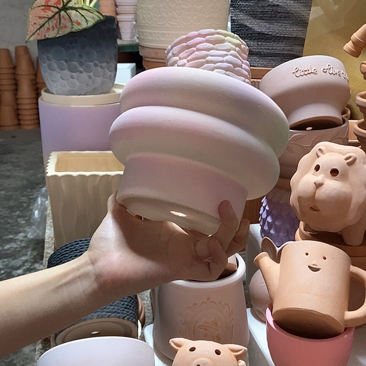 17×12炫彩甜甜圈 粗陶1个