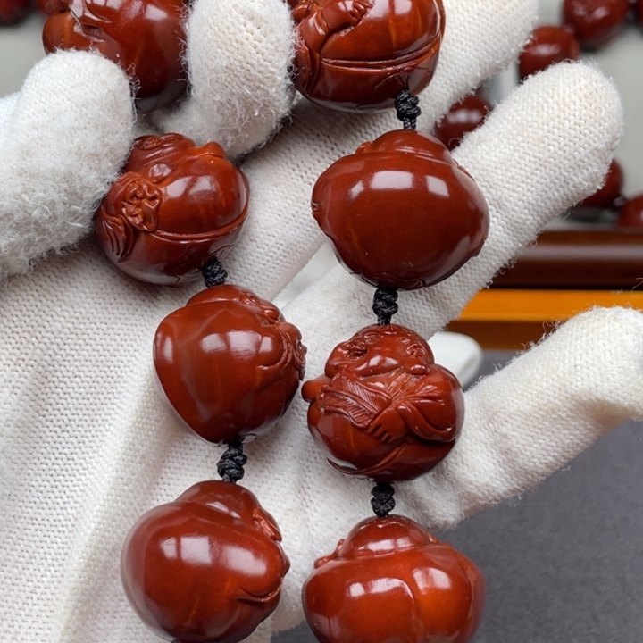 惜***哥橄榄核手串/手链弥勒