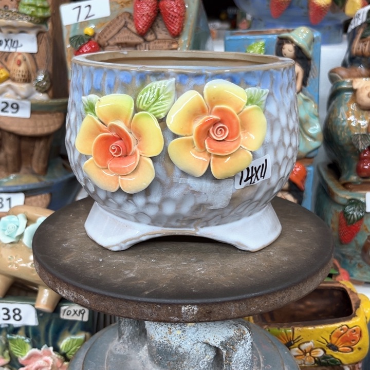 紫砂花盆粗陶材质多肉花盆