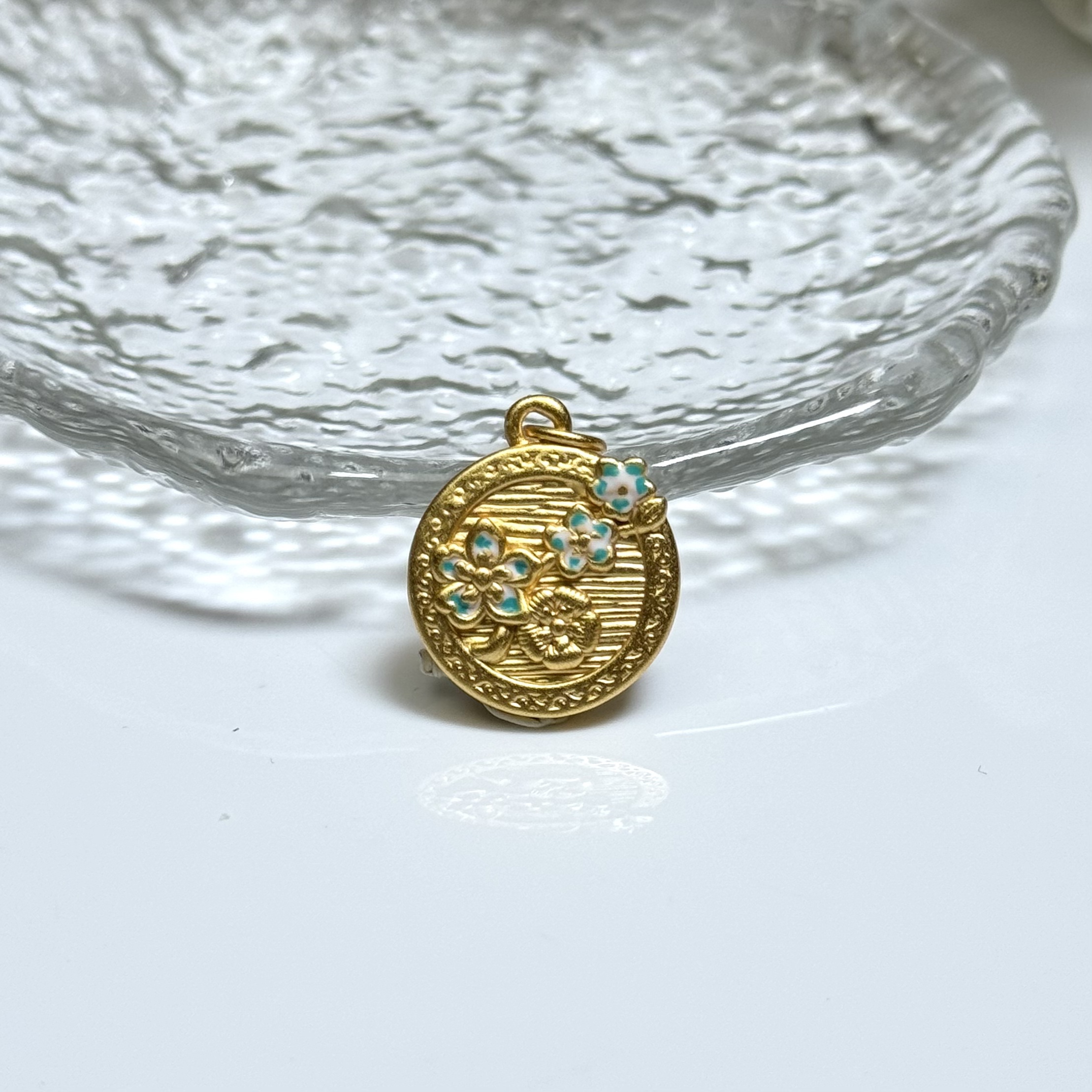 925银银制品 【铭记珠宝】S925银圆牌吊坠23-3DM249H622