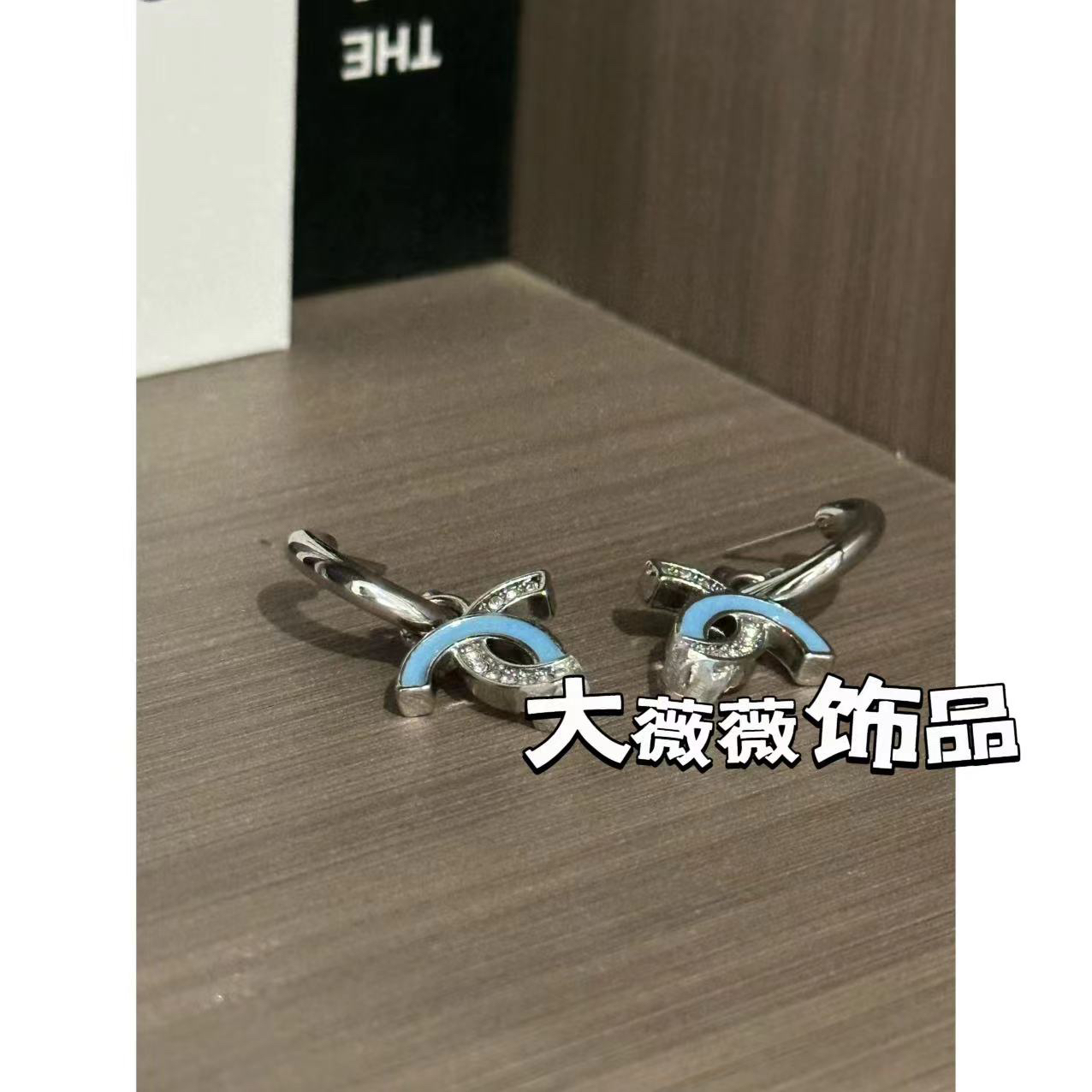 铜合金耳饰 轻奢蓝色百搭耳饰-67793