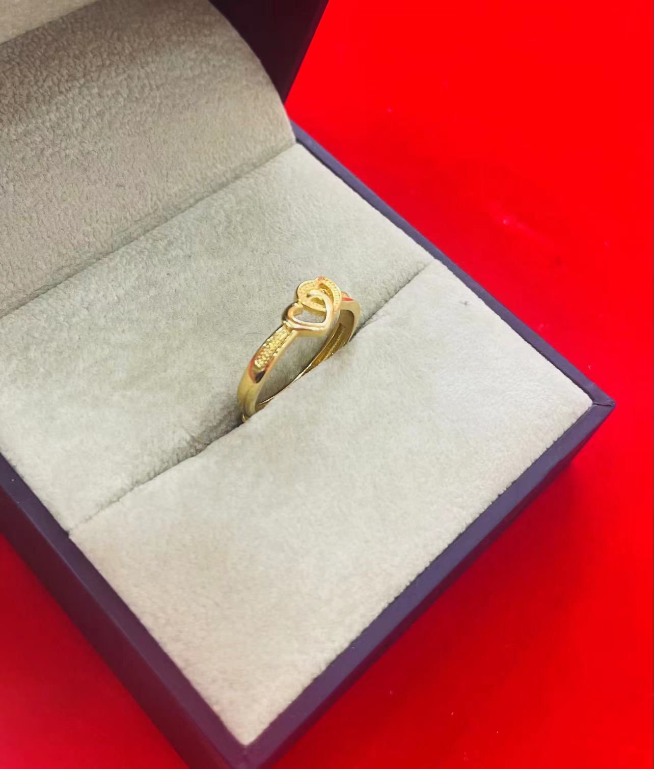   【鑫六福】精工打造 心心相印戒指时尚精美轻奢款首饰