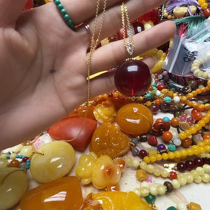 树脂制品848锁骨链红