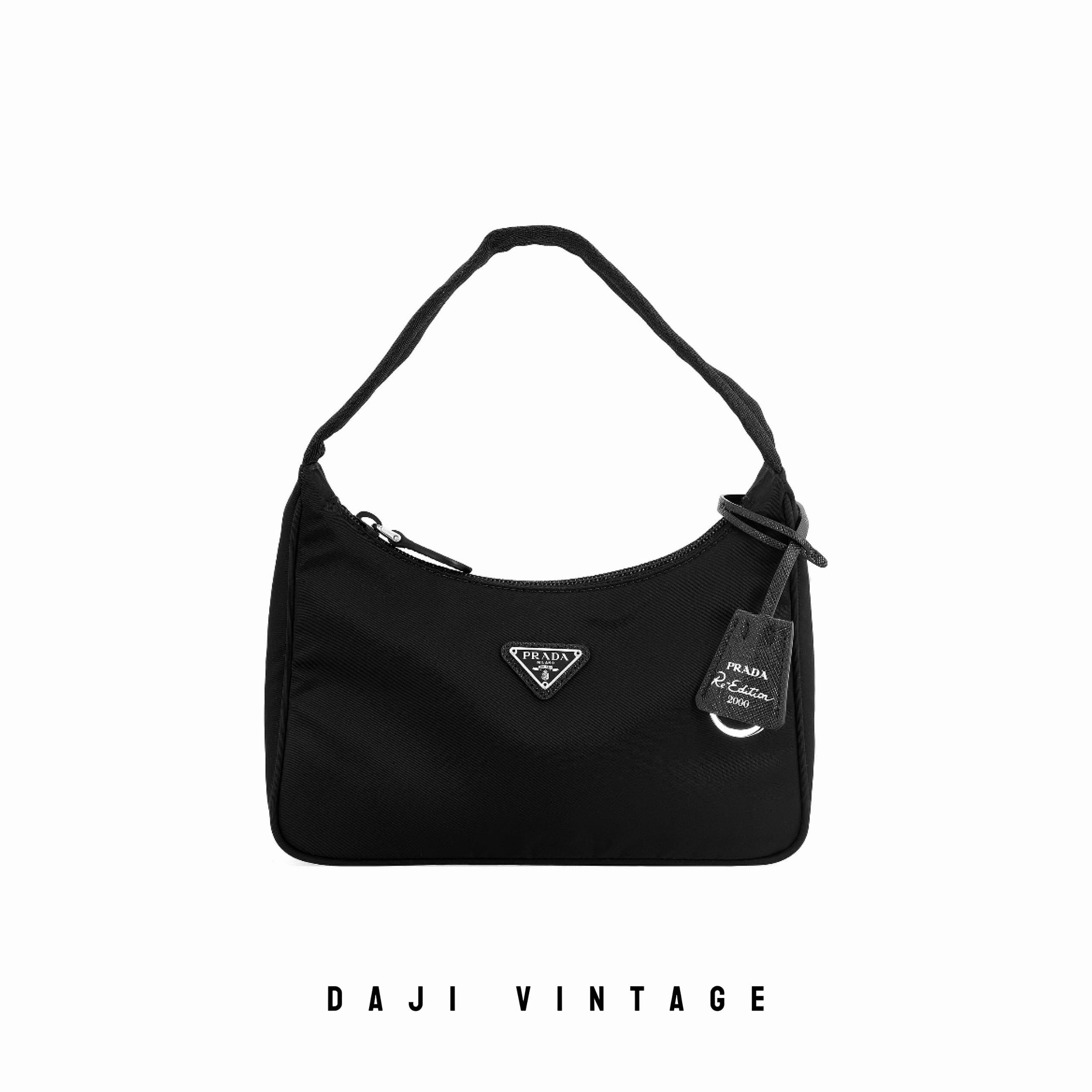 95新 Prada/普拉达 大吉一店/Prada黑色hobo2000手提包