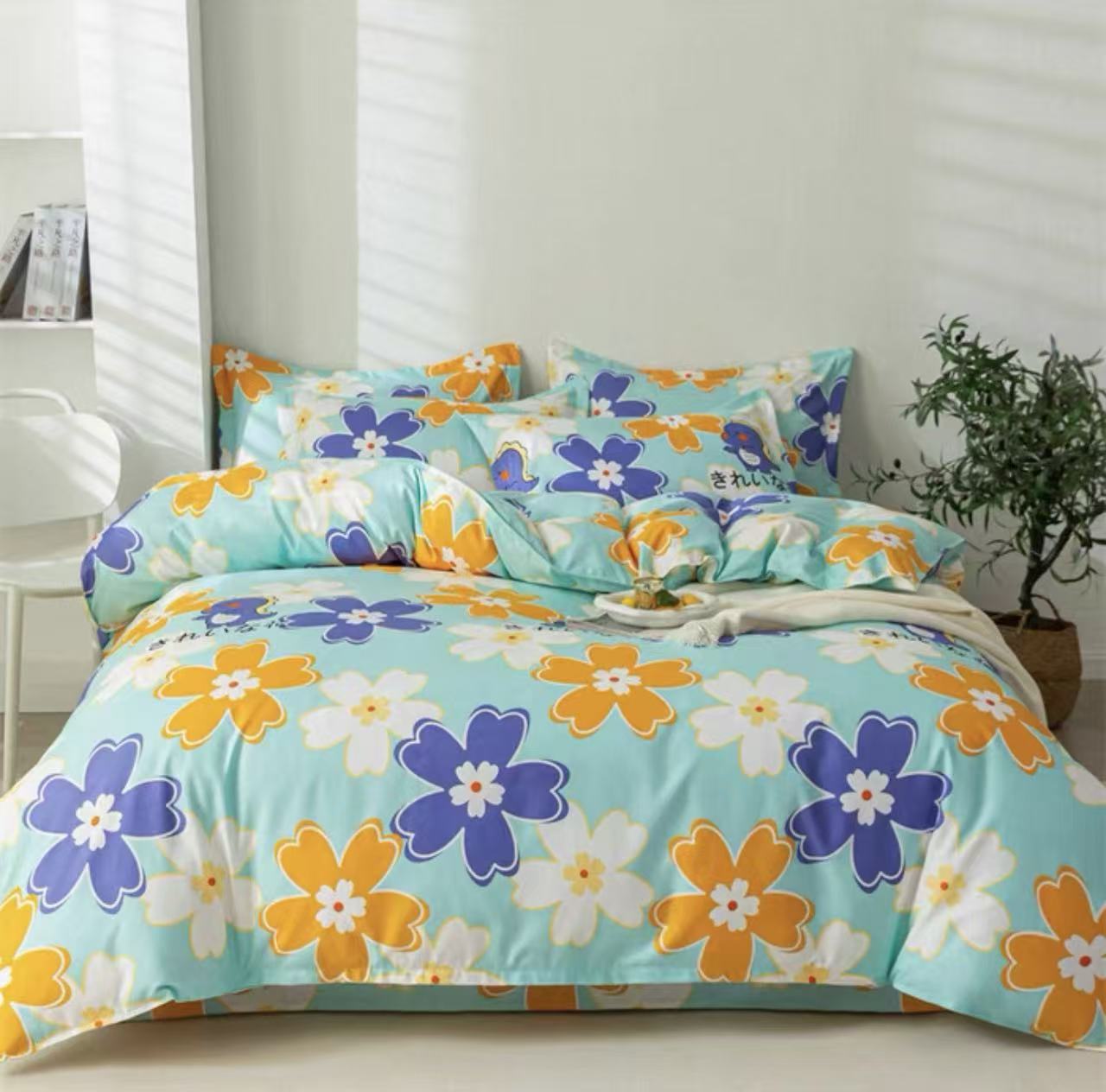 高端轻奢新款木棉印花四件套