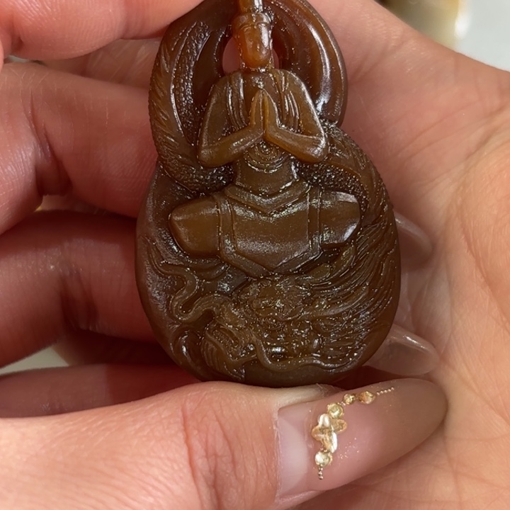 和田玉悟道观音吊坠未镶嵌